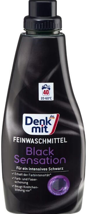 Denkmit mazgāšanas līdzeklis melnai veļai Black Sensation, 40 mazg.reiz.